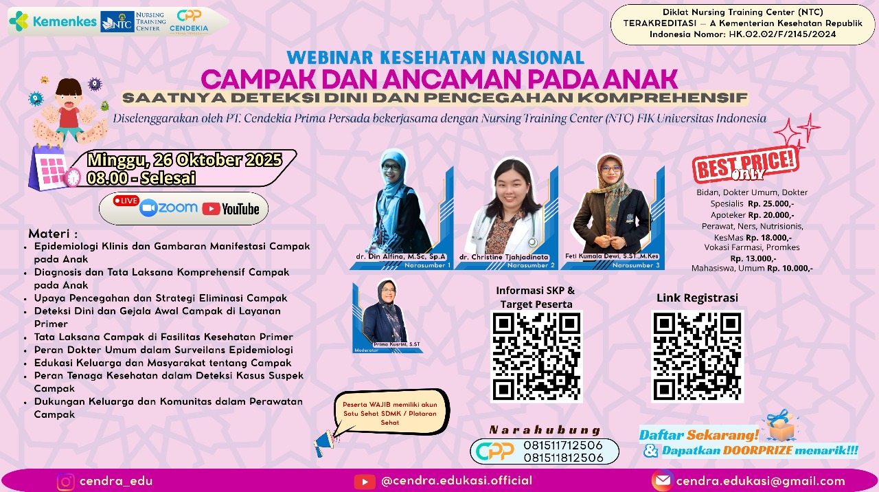 CAMPAK DAN ANCAMAN PADA ANAK : SAATNYA DETEKSI DINI DAN PENCEGAHAN KOMPREHENSIF Angkatan 1