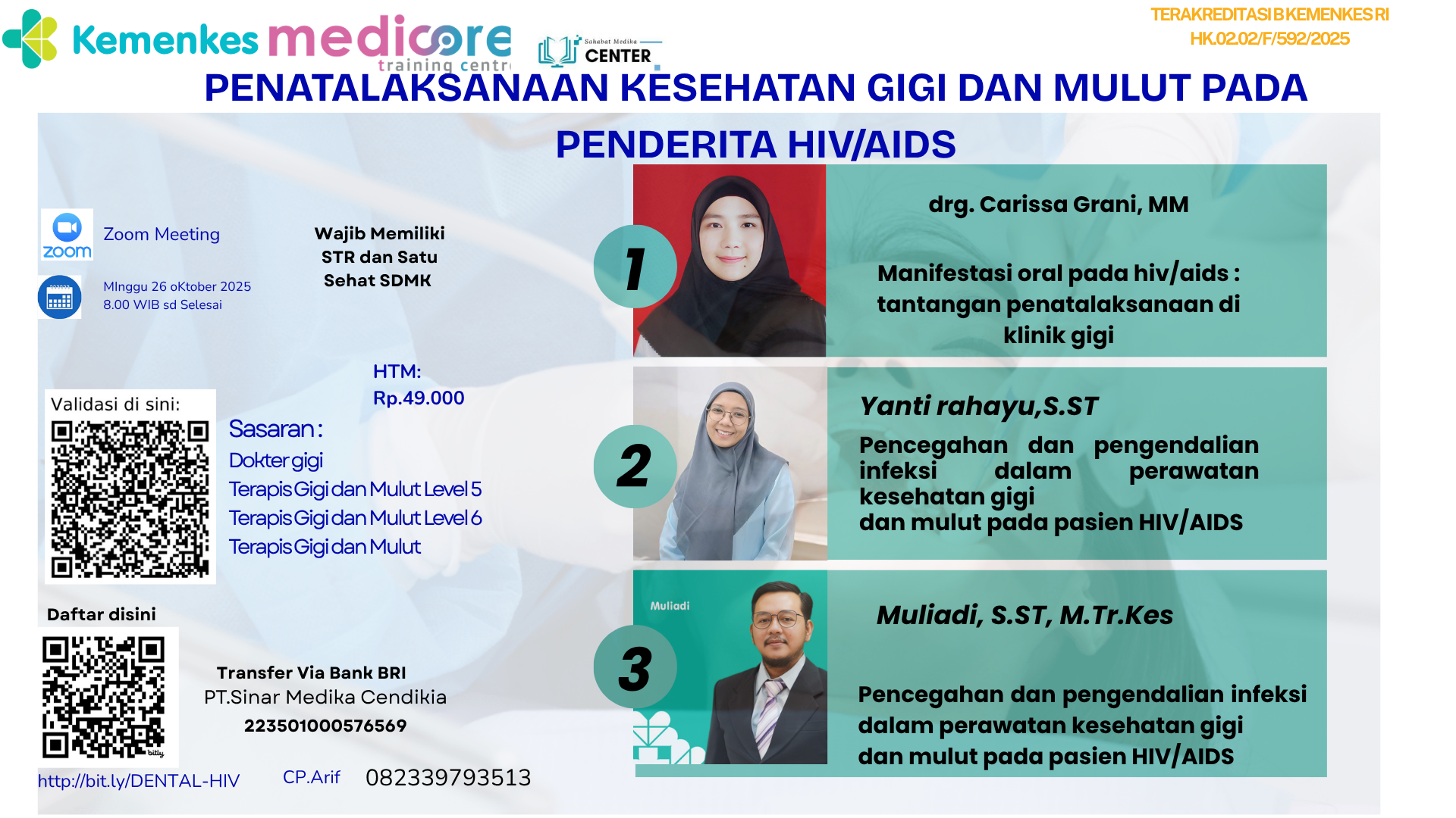 PENATALAKSANAAN KESEHATAN GIGI DAN MULUT PADA PENDERITA HIV/AIDS Angkatan 1