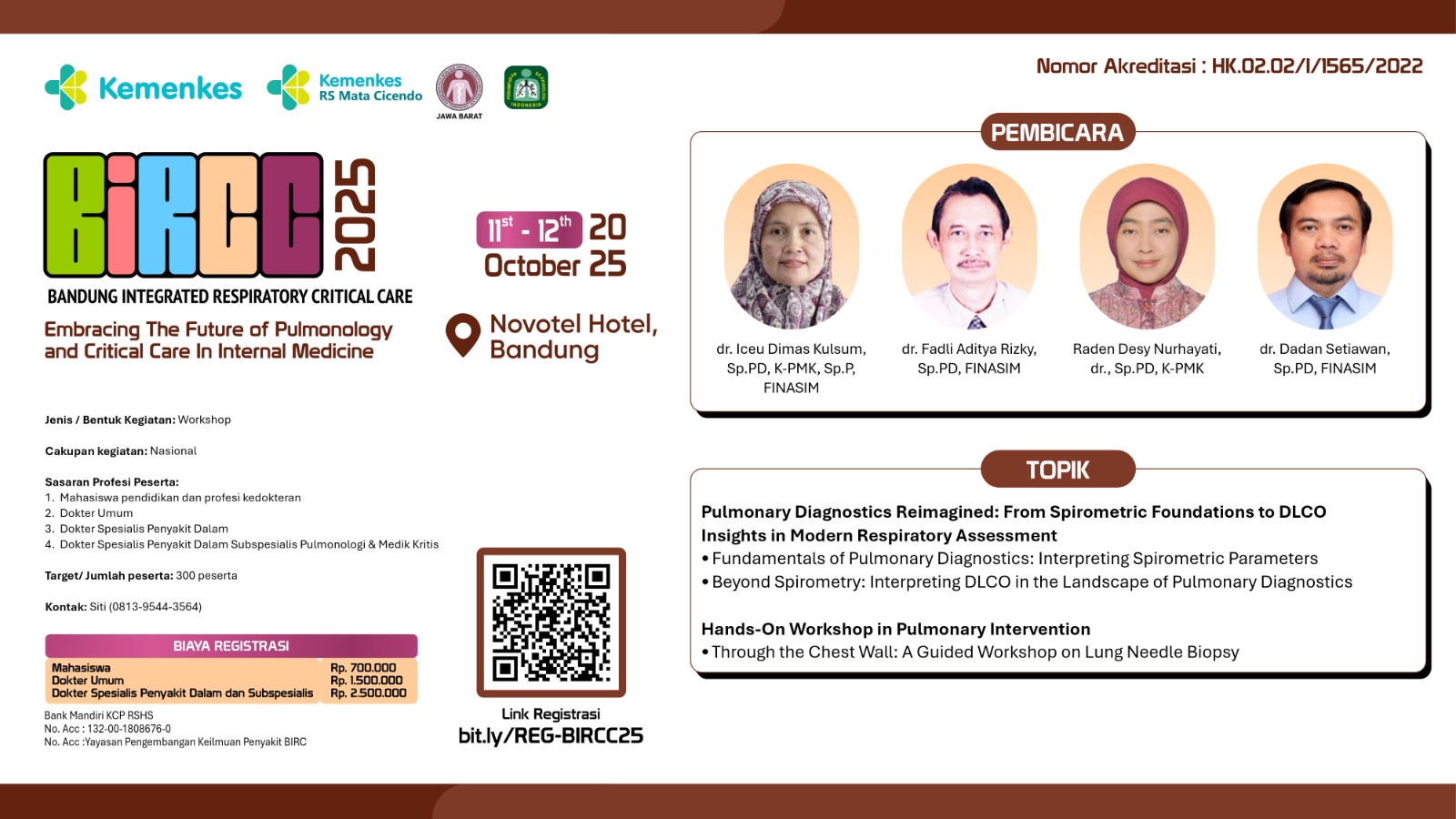 WORKSHOP BANDUNG INTEGRATED RESPIRATORY AND CRITICAL CARE Angkatan 1
