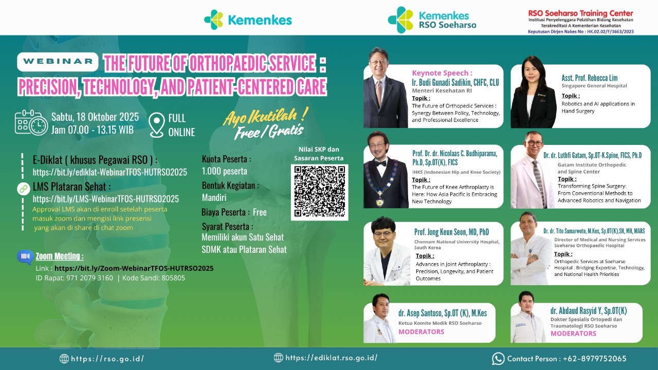 Webinar  “The Future of Orthopaedic Service: Precision, Technology, and Patient-Centered Care” Angkatan 1