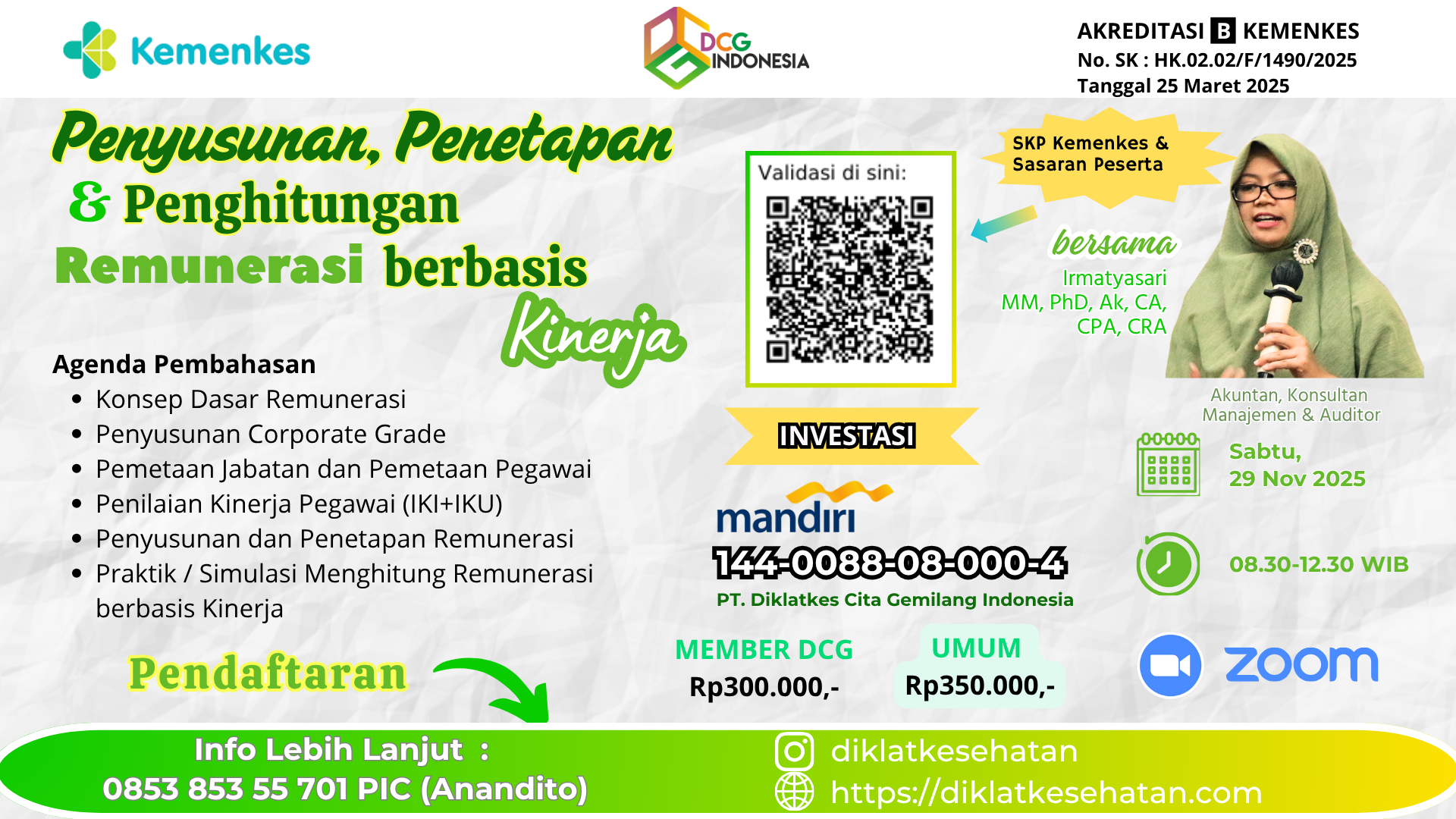 PENYUSUNAN, PENETAPAN & PENGHITUNGAN REMUNERASI BERBASIS KINERJA Angkatan 1