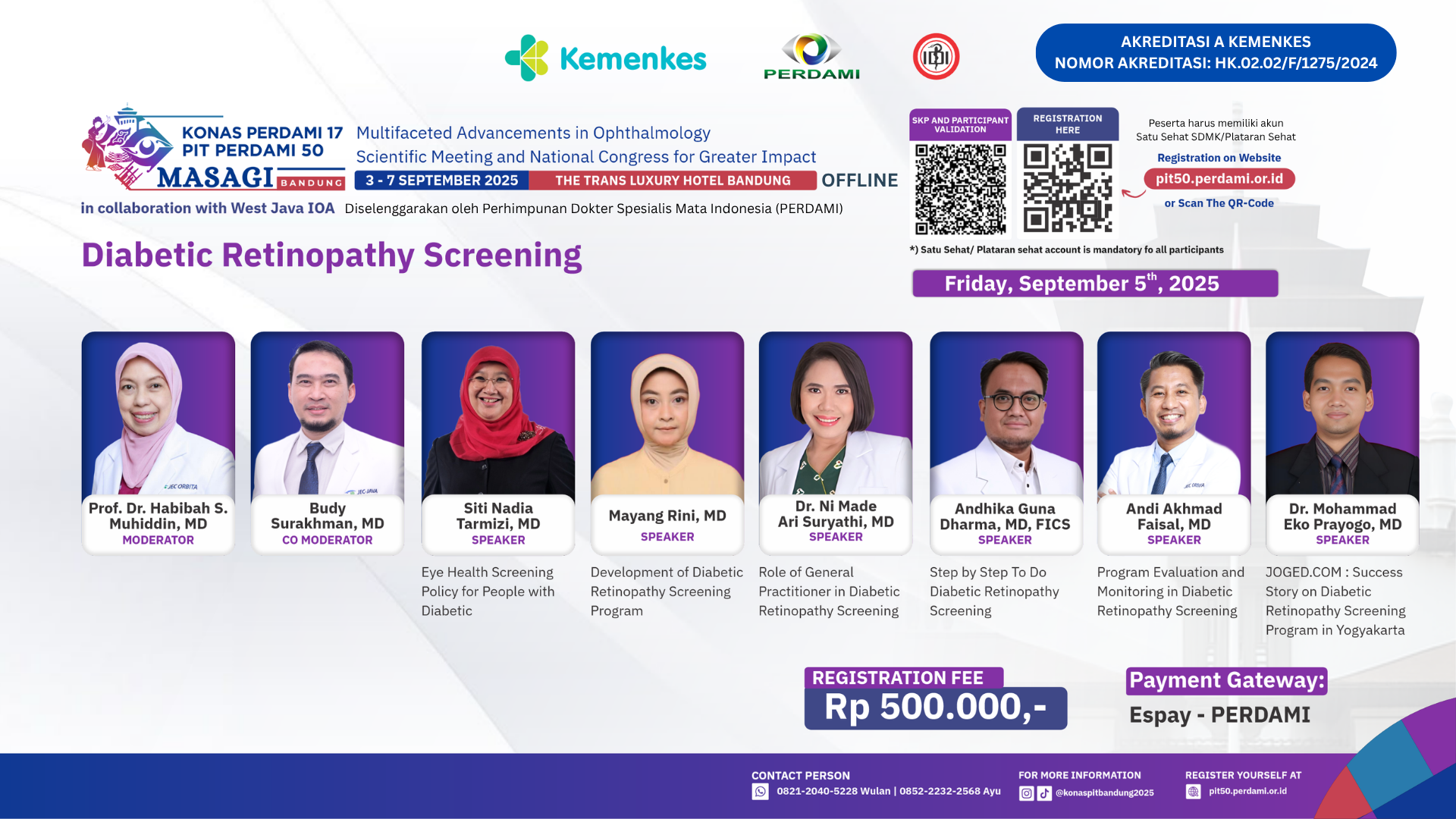 PIT PERDAMI 50: Diabetic Retinopathy Screening  Angkatan 1