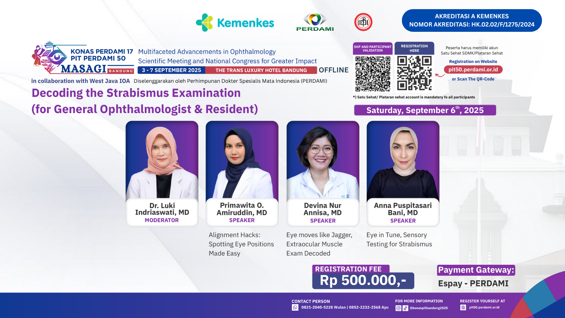 PIT PERDAMI 50: Decoding the Strabismus Examination (for General Ophthalmologist & Resident) Angkatan 1