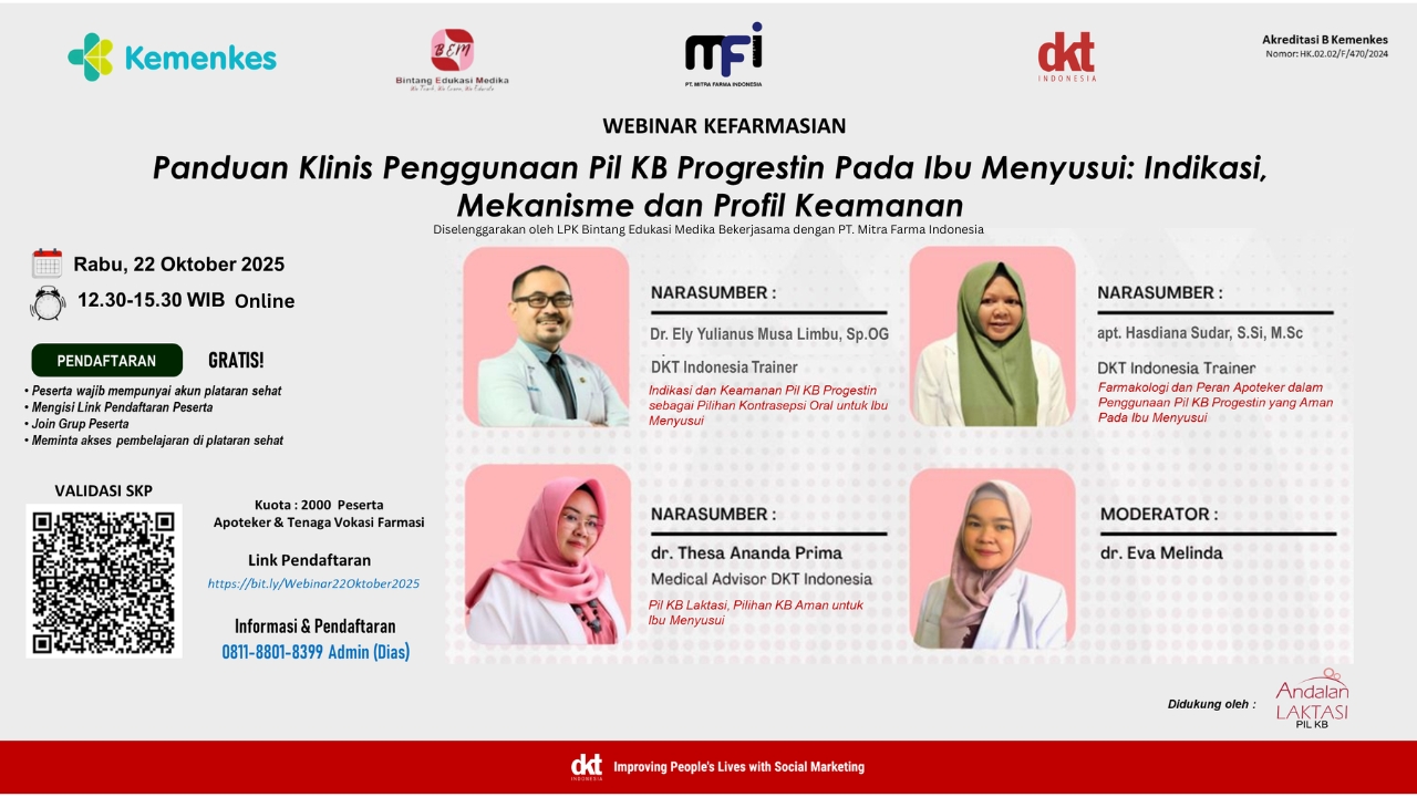 Panduan Klinis Penggunaan Pil KB Progestin Pada Ibu Menyusui: Indikasi, Mekanisme, Dan Profil Keamanan Angkatan 1