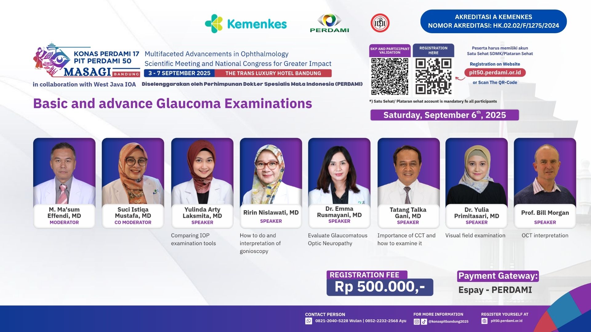 PIT PERDAMI 50: Basic and advance Glaucoma Examinations  Angkatan 1