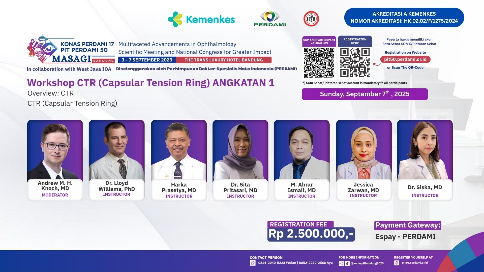 PIT Perdami 50th: Workshop CTR (Capsular Tension Ring) ANGKATAN 1 Angkatan 1