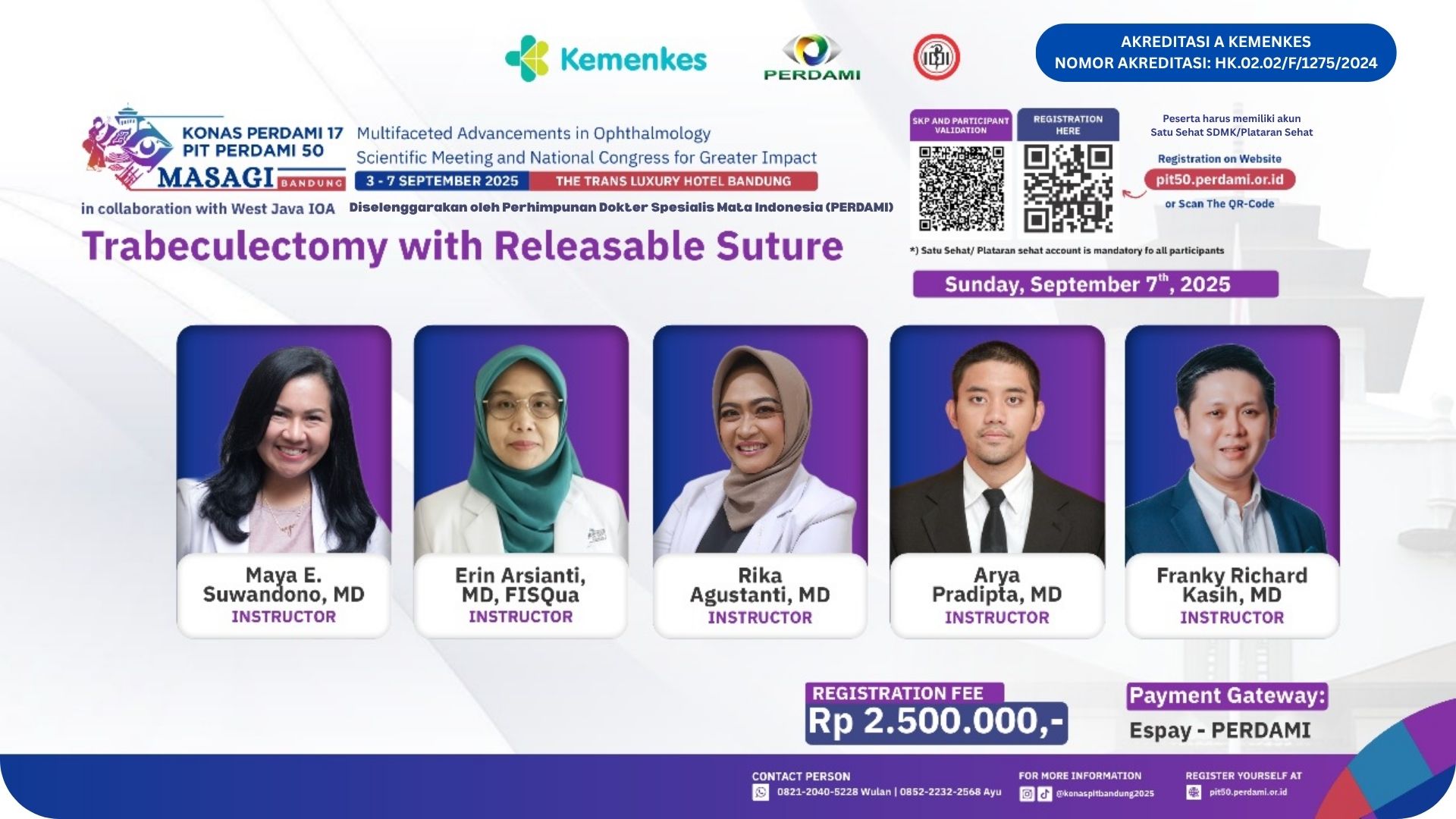 PIT PERDAMI 50th : Trabeculectomy with releasable suture Angkatan 1