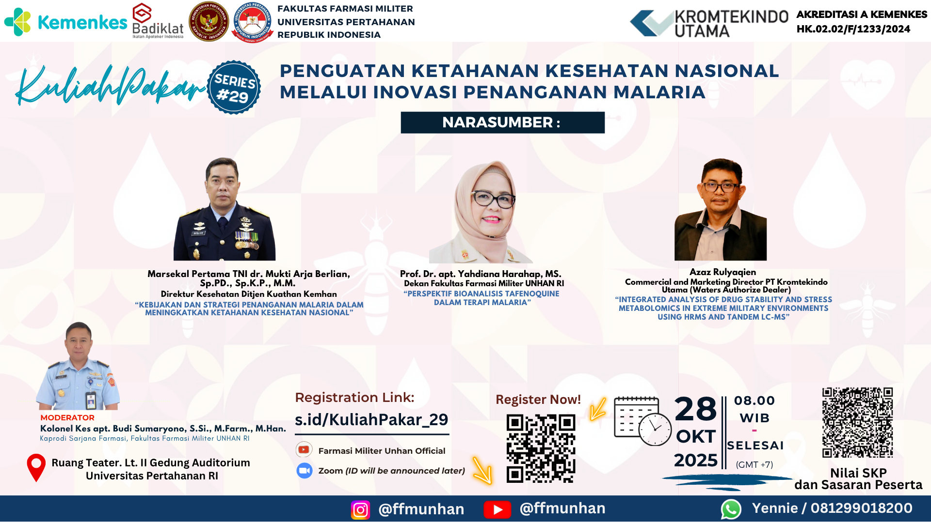 Seminar Penguatan Ketahanan Kesehatan Nasional melalui Inovasi Penanganan Malaria Angkatan 1