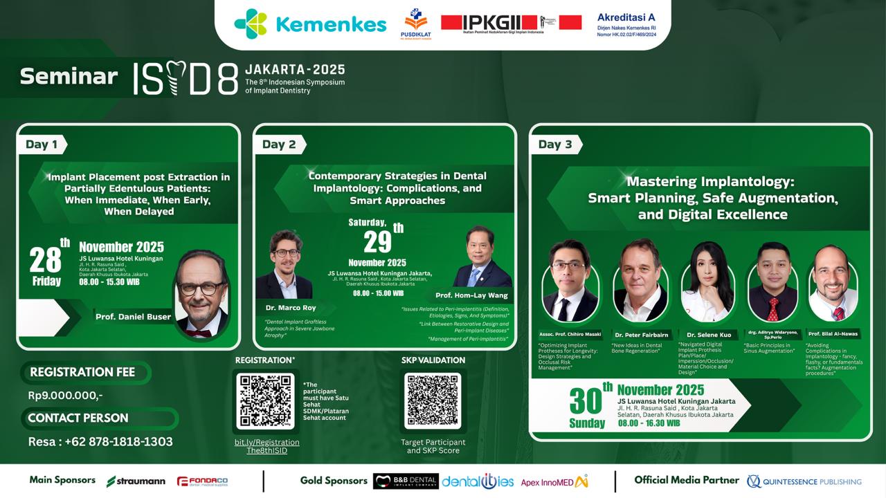 The 8th Indonesian Seminar of Implant Dentistry Angkatan 1