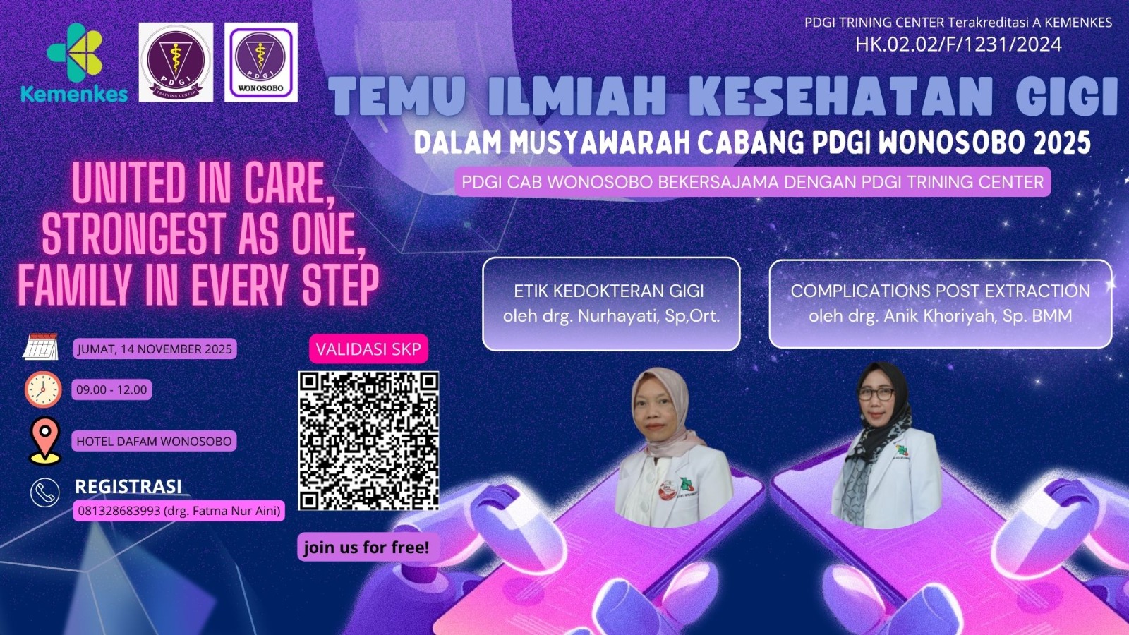 TEMU ILMIAH KESEHATAN GIGI  DALAM MUSYAWARAH CABANG PDGI WONOSOBO 2025 Angkatan 1