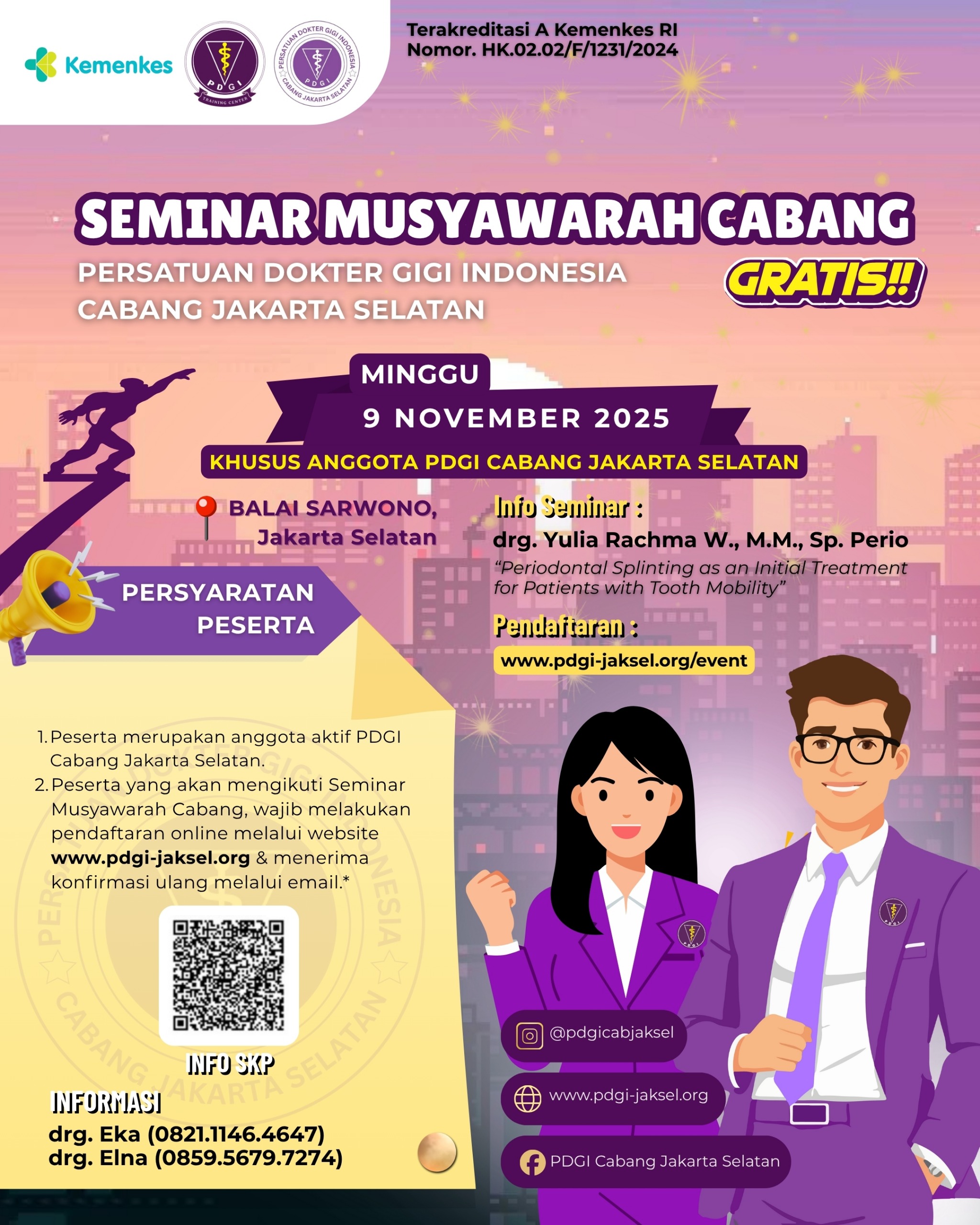 Seminar Musyawarah Cabang PDGI Cabang Jakarta Selatan Angkatan 1