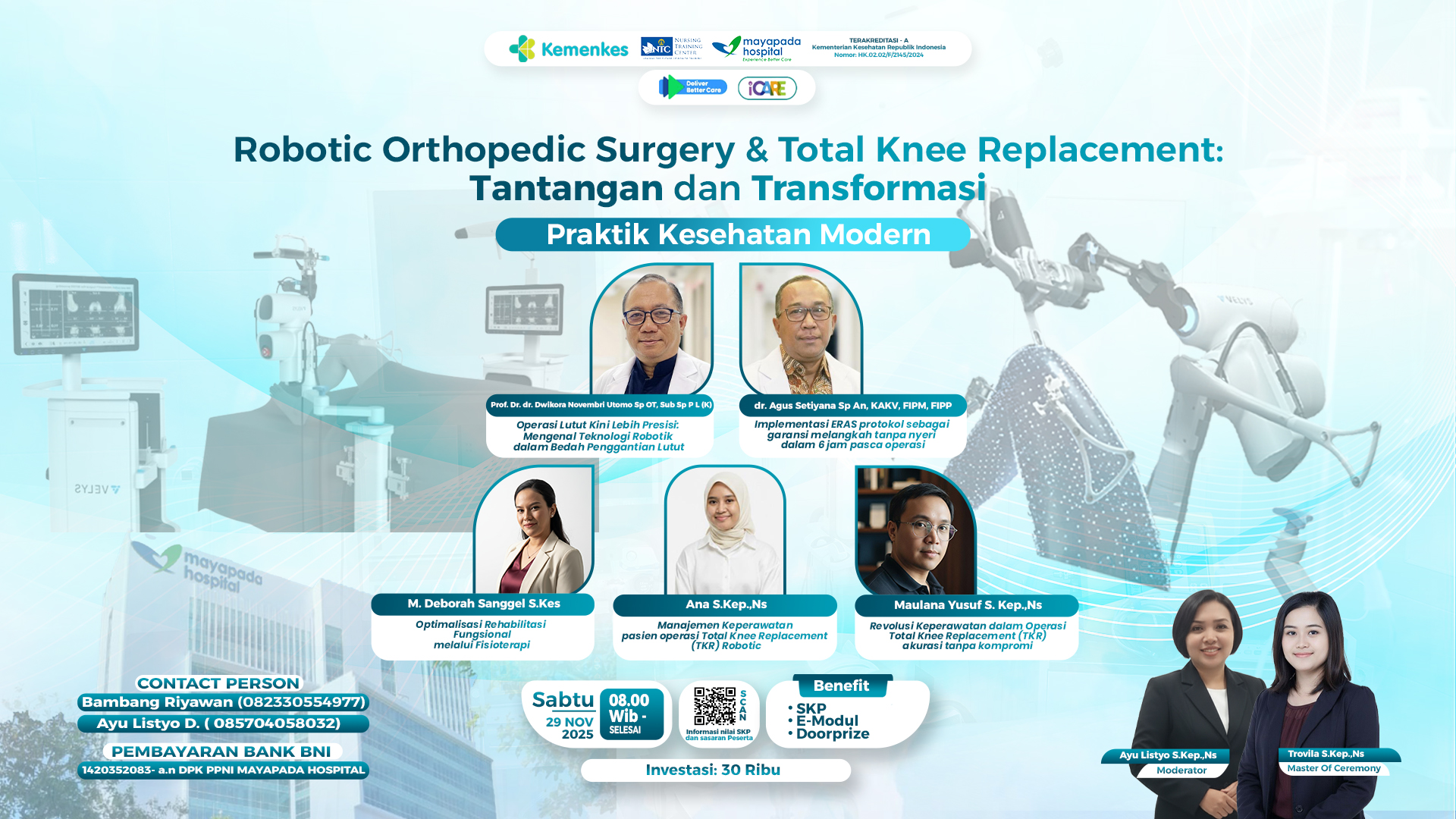 Robotic Orthopaedic Surgery & Total Knee Replacement Tantangan dan Transformasi Kesehatan modern Angkatan 1
