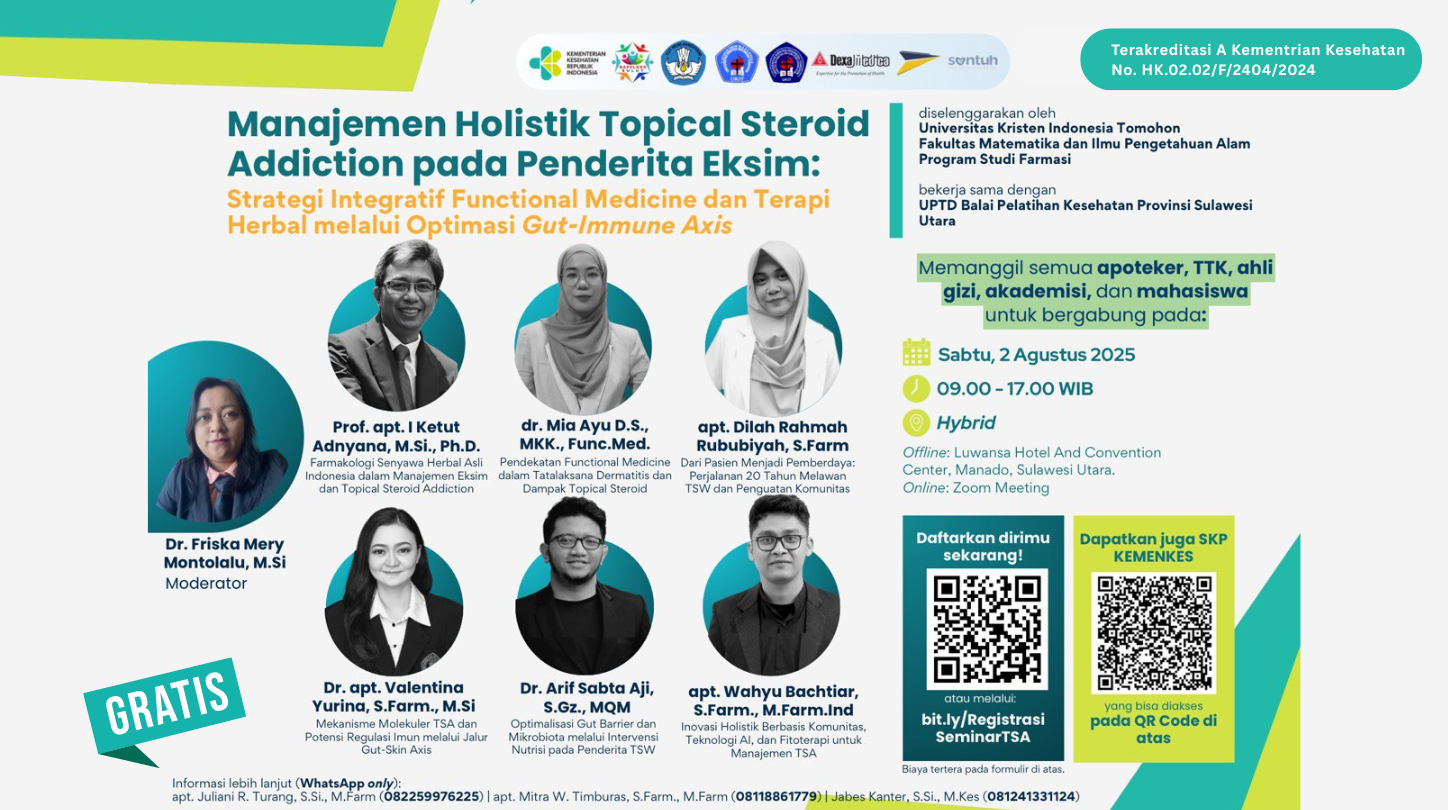 MANAJEMEN HOLISTIK TOPICAL STEROID ADDICTION  PADA PENDERITA EKSIM: STRATEGI INTEGRATIF  FUNCTIONAL MEDICINE DAN TERAPI HERBAL  MELALUI OPTIMASI GUT - IMMUNE AXIS Angkatan 1