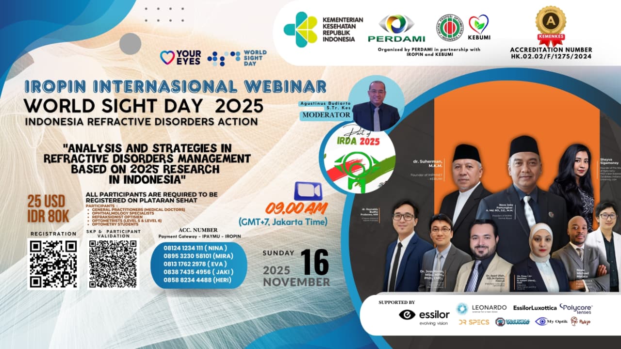 IROPIN WEBINAR INTERNATIONAL WSD 2025 - INDONESIA REFRACTIVE DISORDERS ACTION 2025 Angkatan 2