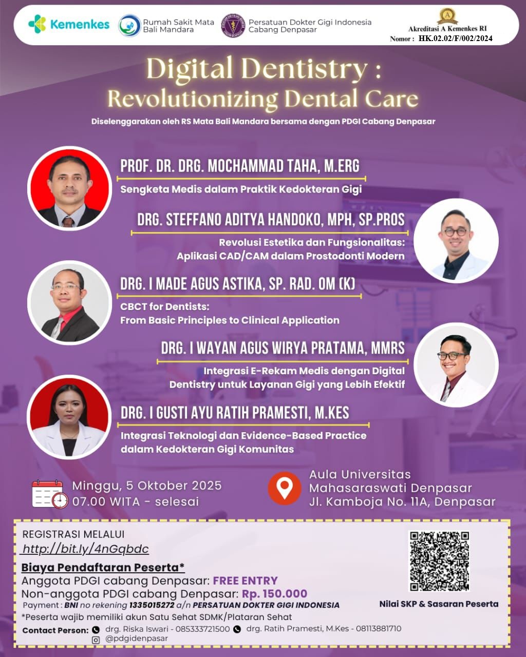 Seminar Digital Dentistry: Revolutionizing Dental Care Angkatan 1