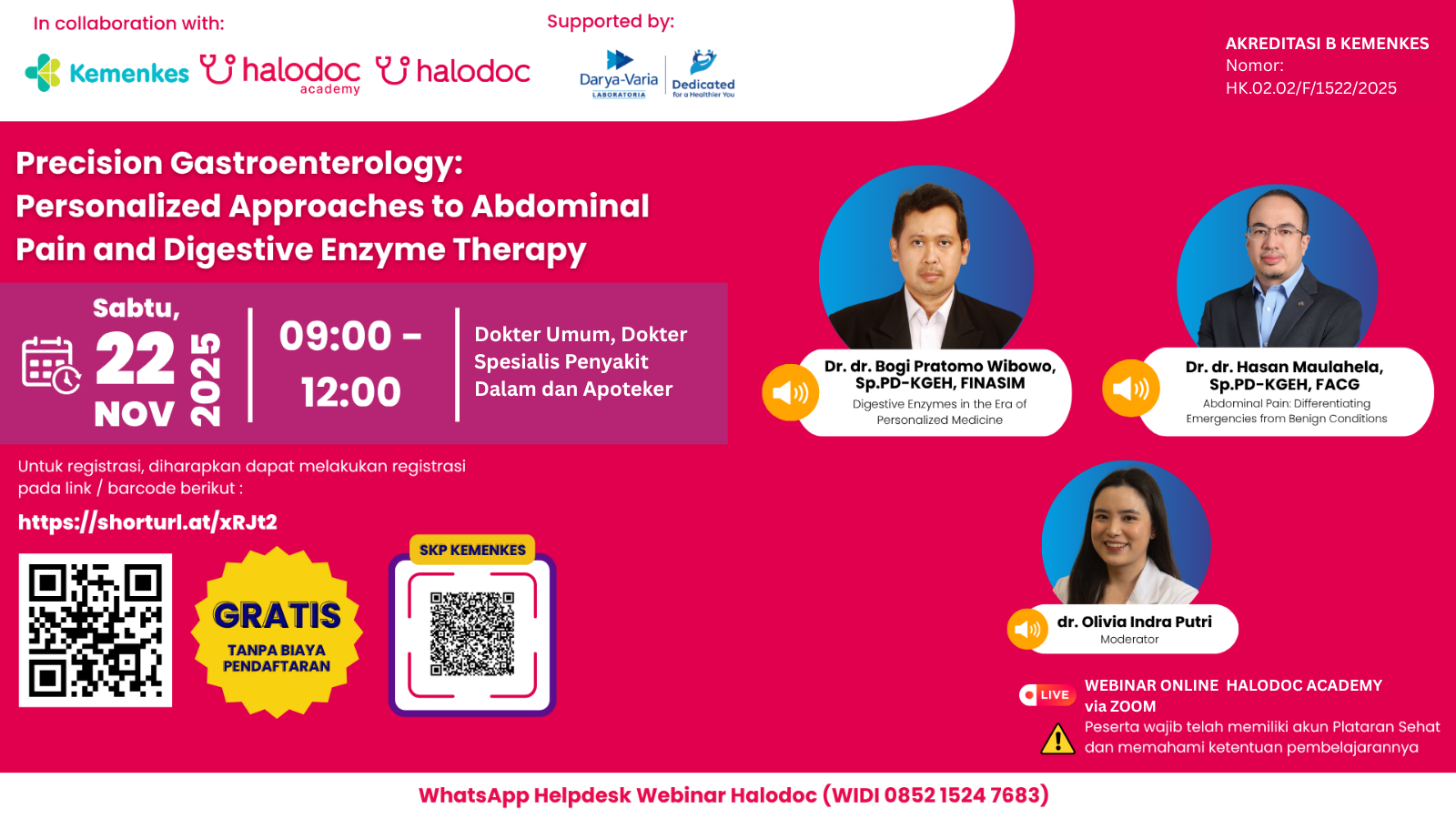 Webinar Halodoc - Precision Gastroenterology: Personalized Approaches to Abdominal Pain and Digestive Enzyme Therapy Angkatan 1