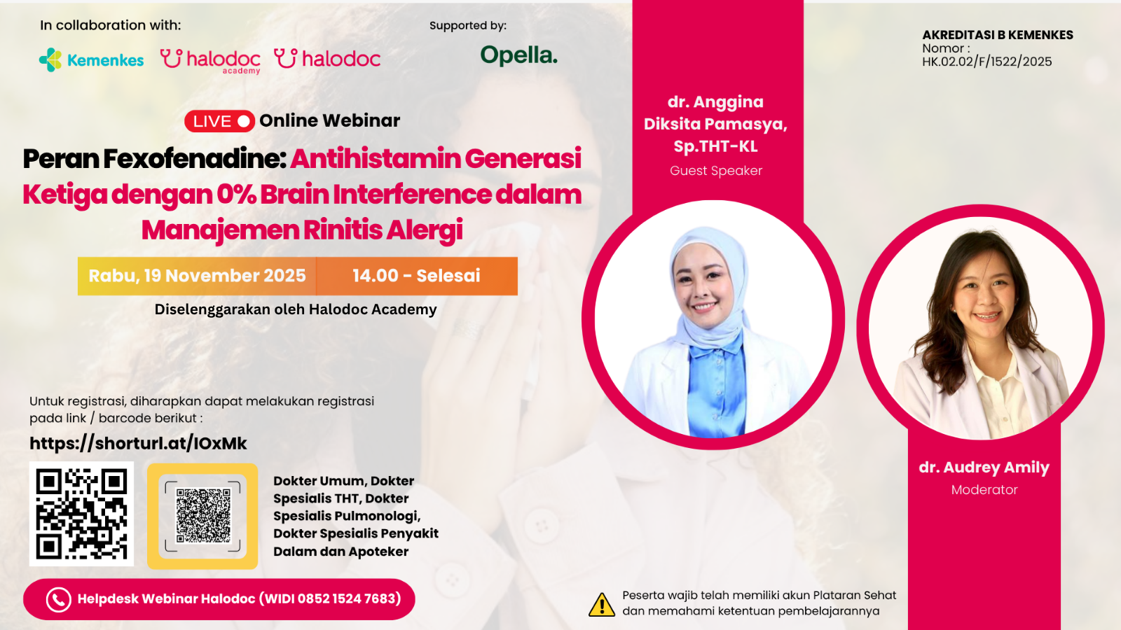 Webinar Halodoc - Peran Fexofenadine: Antihistamin Generasi Ketiga dengan 0% Brain Interference dalam Manajemen Rinitis Alergi Angkatan 1