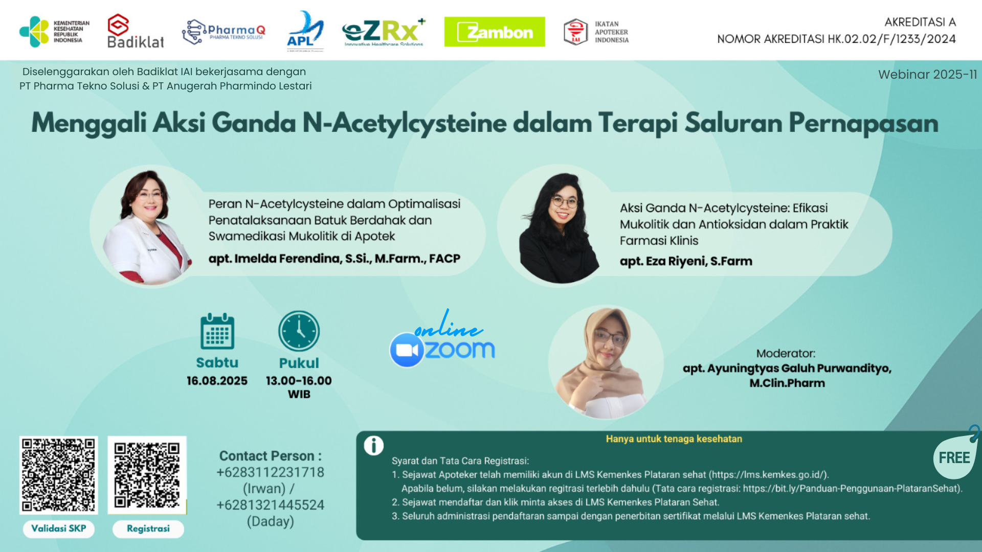 Webinar Menggali Aksi Ganda N-Acetylcysteine dalam Terapi Saluran Pernapasan Angkatan 1