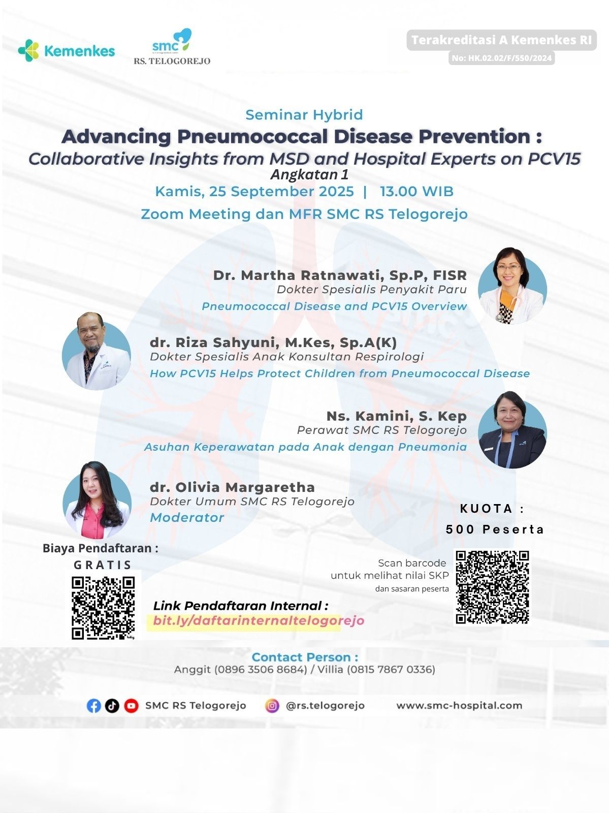 Advancing Pneumococcal Disease Prevention: Collaborative Insights from MSD and Hospital Experts on PCV15 Angkatan 1