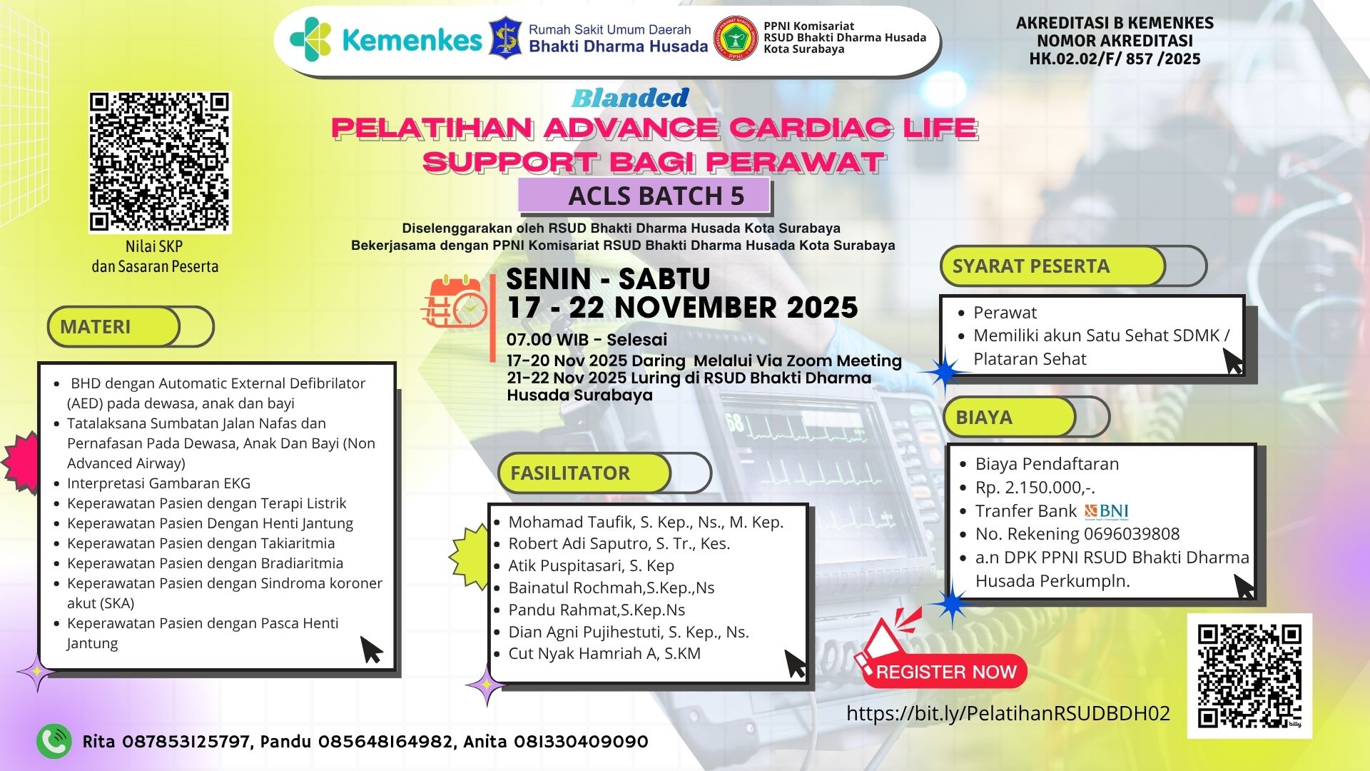 Pelatihan Advance Cardiac Life Support (ACLS) bagi Perawat Angkatan 5