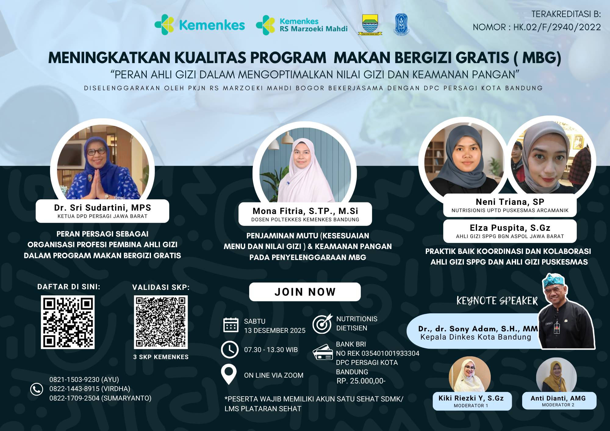 Meningkatkan Kualitas Program Makan Bergizi Gratis ( MBG);  Peran Ahli Gizi dalam Mengoptimalkan Nilai Gizi dan Keamanan Pangan Angkatan 1