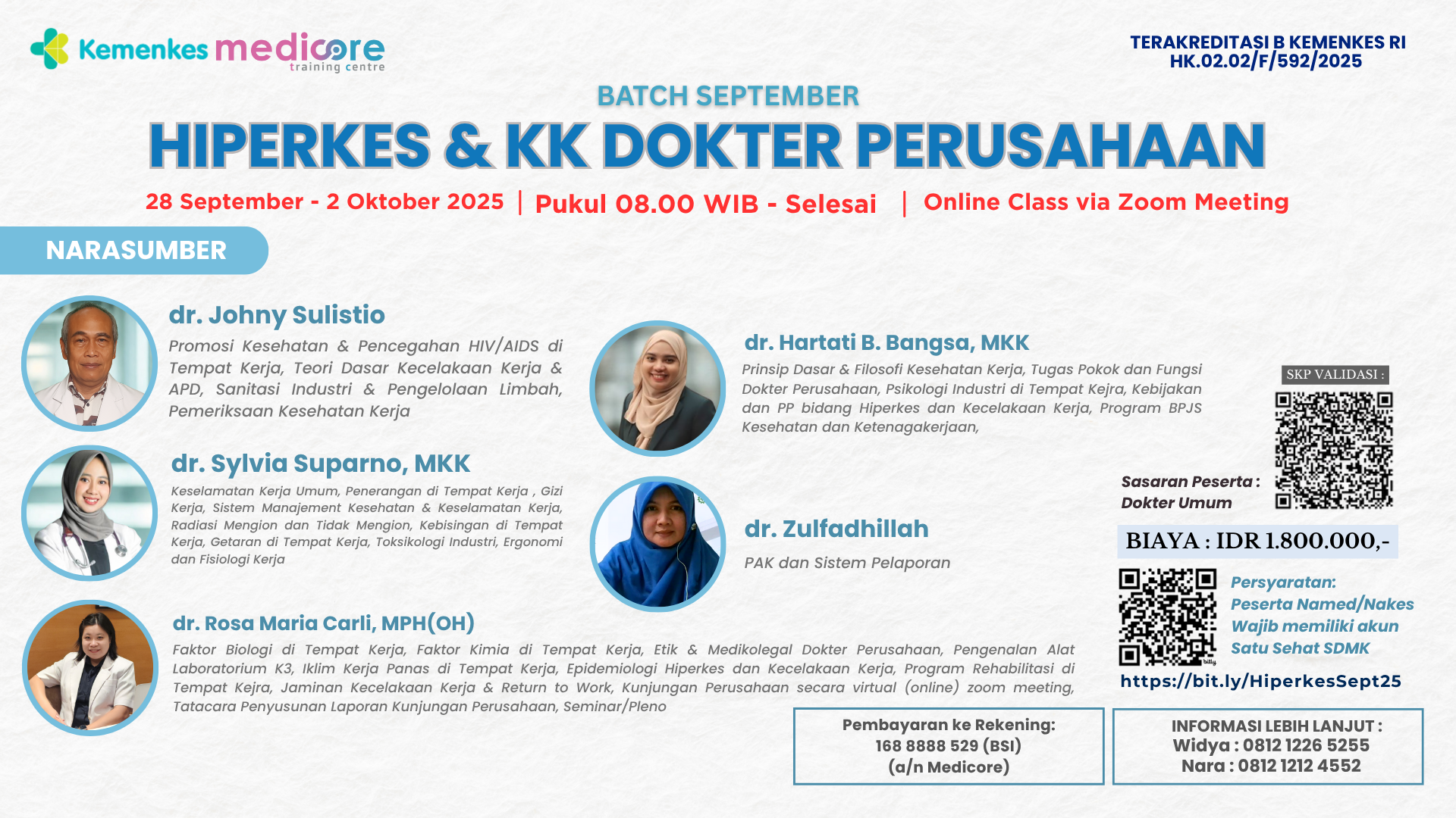 HIPERKES DAN KK DOKTER PERUSAHAAN  Angkatan 1