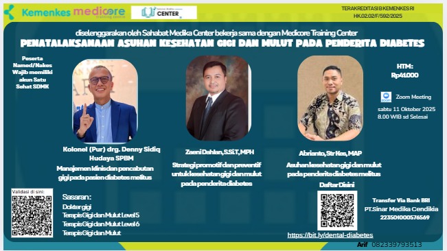 PENATALAKSANAAN ASUHAN KESEHATAN GIGI DAN MULUT PADA PENDERITA DIABETES Angkatan 1