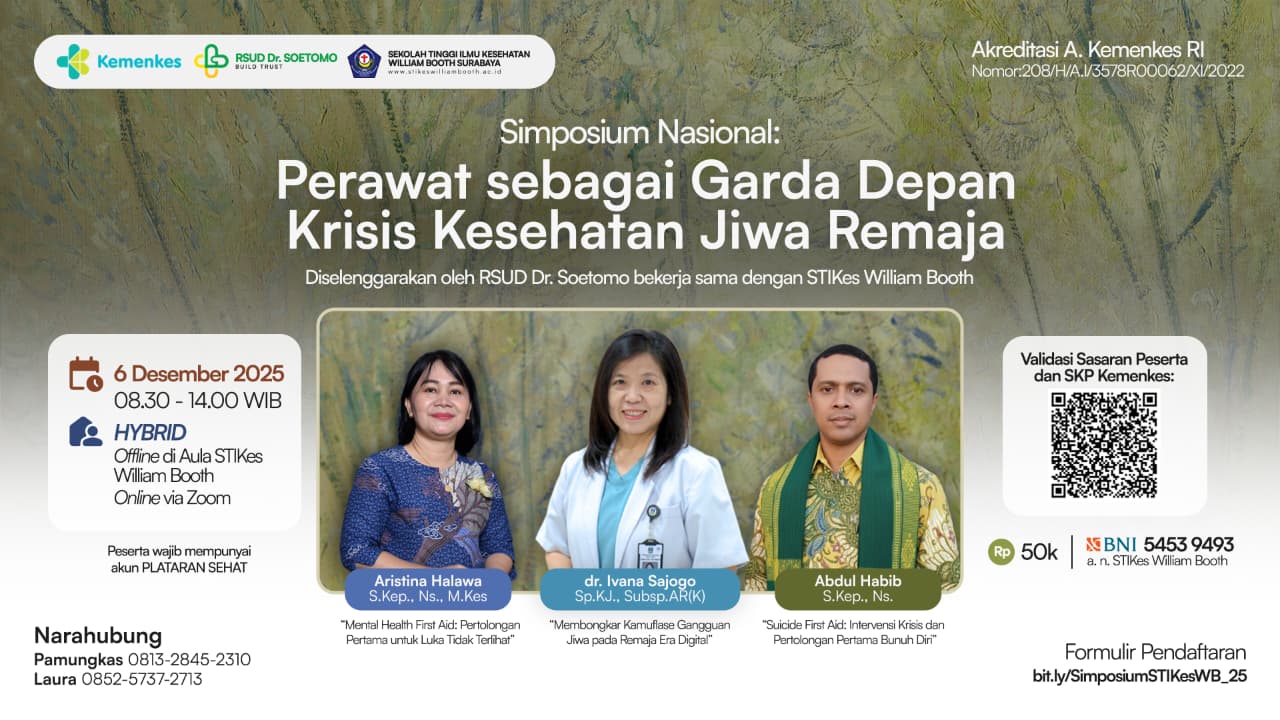 SIMPOSIUM NASIONAL PERAWAT SEBAGAI GARDA DEPAN KRISIS KESEHATAN JIWA REMAJA Angkatan 1