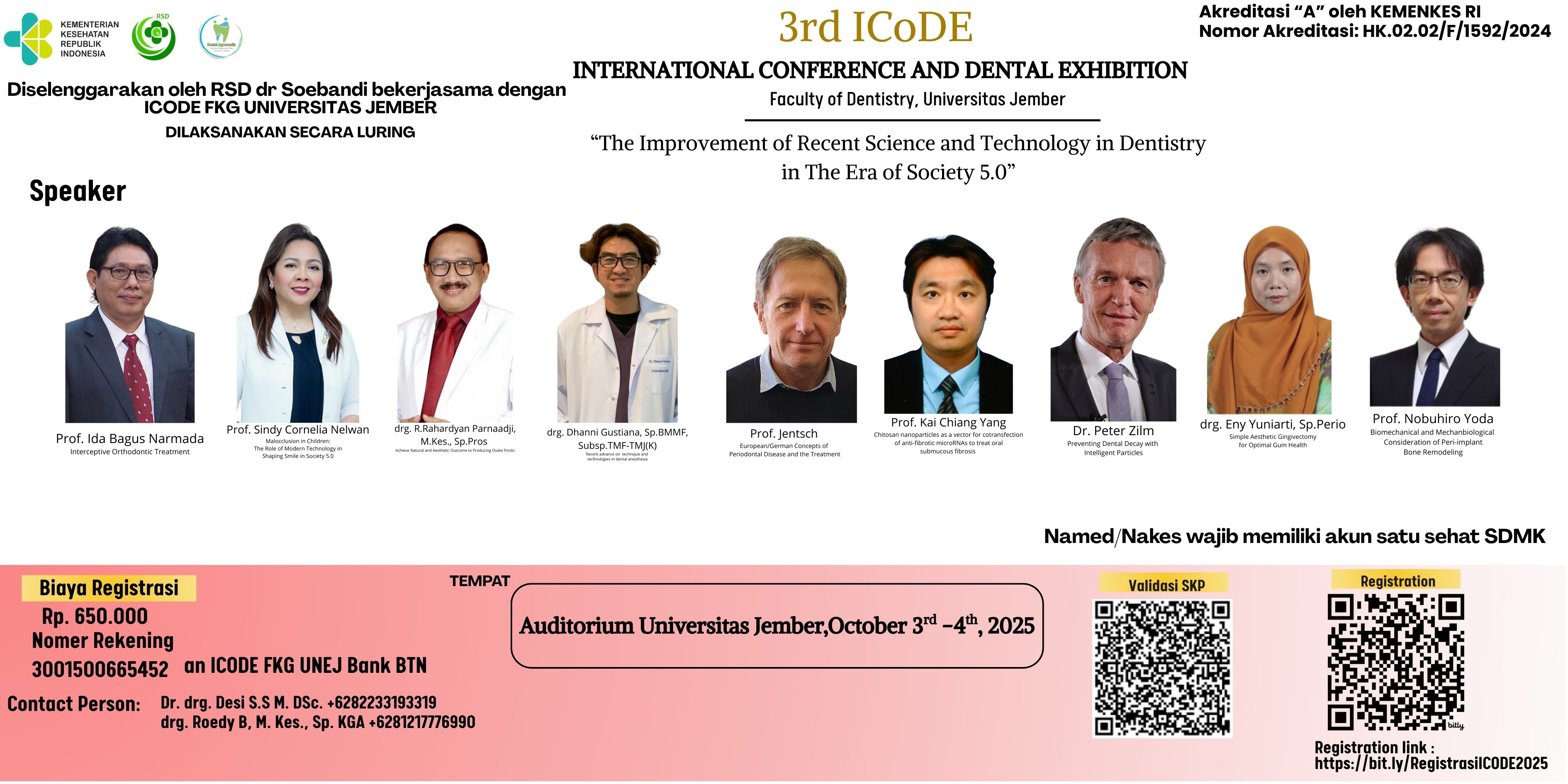 Seminar The Improvement Of Recent Science And Technology In Dentistry In The Era Of Society 5.0 Angkatan 1