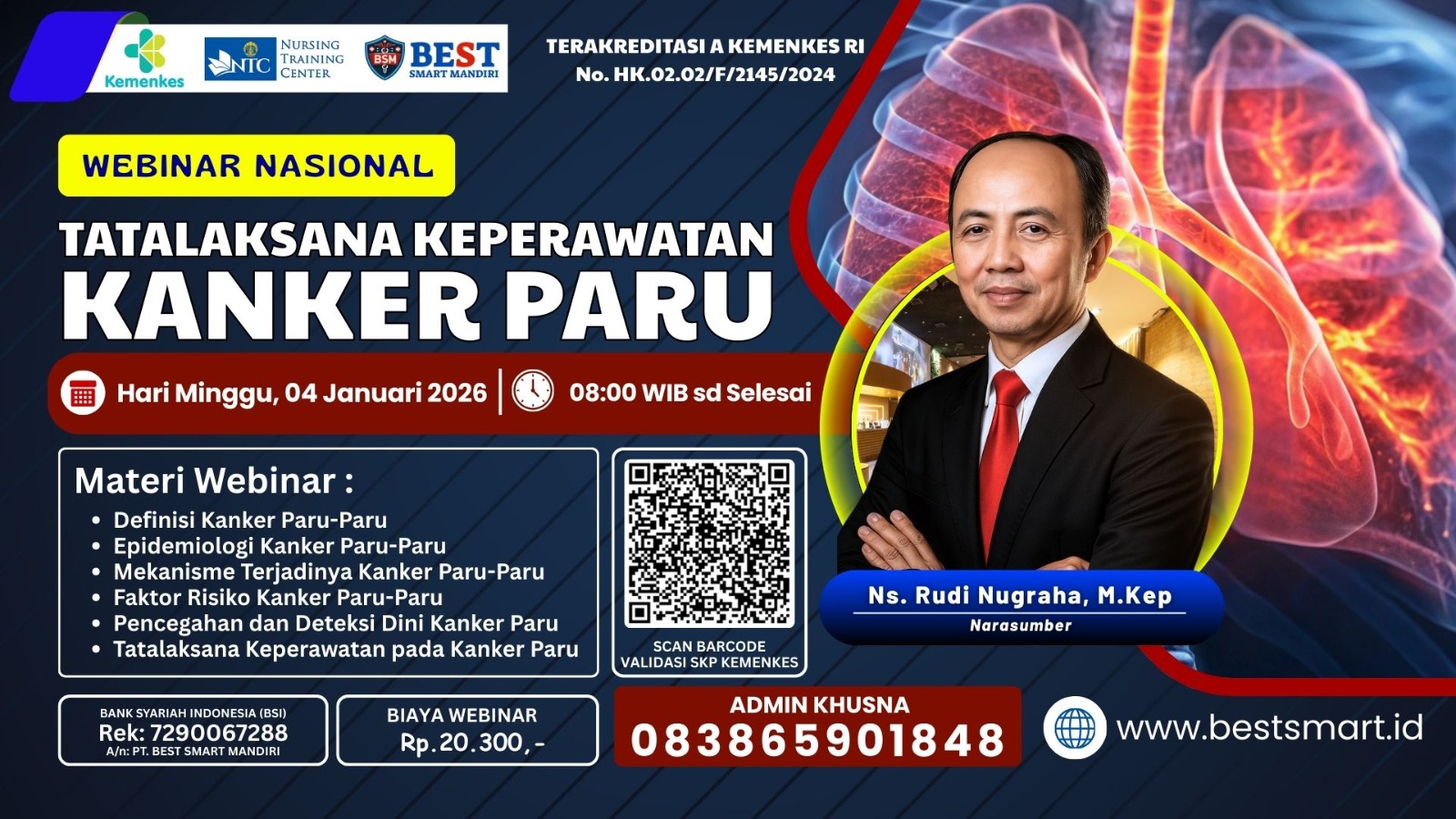 Webinar Nasional "Tatalaksana Keperawatan Kanker Paru" Angkatan 1