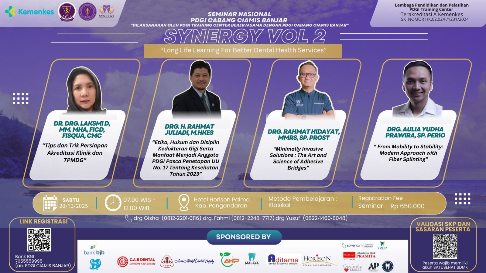Seminar SYNERGY : Symposium Inspire Dentistry Volume 2 Angkatan 1