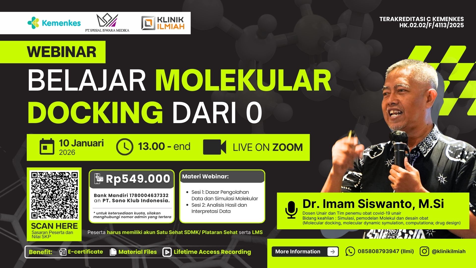 Webinar Belajar Molecular Docking dari 0 Batch 2 Angkatan 1