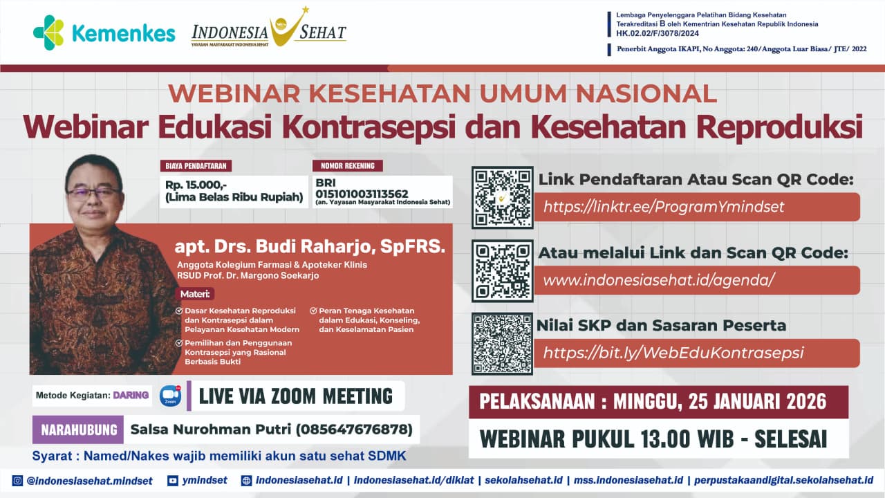 Webinar Edukasi Kontrasepsi dan Kesehatan Reproduksi Angkatan 1