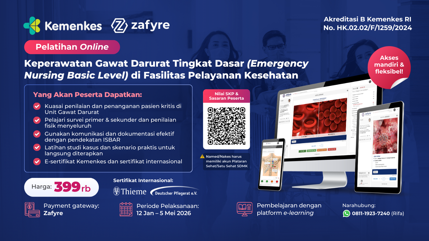 Pelatihan Keperawatan Gawat Darurat Tingkat Dasar (Emergency Nursing Basic Level) Di Fasilitas Pelayanan Kesehatan Angkatan 3