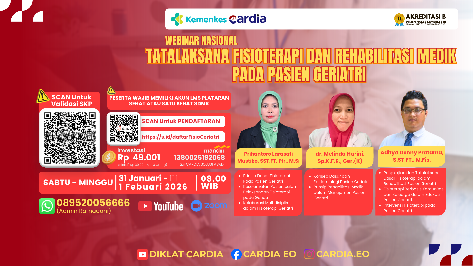 Tatalaksana Fisioterapi dan Rehabilitasi Medik Pada Pasien dengan Geriatri Angkatan 1