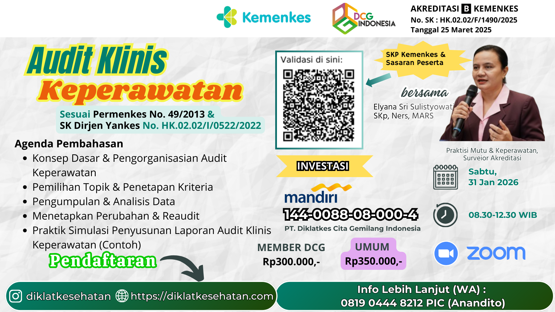 AUDIT KLINIS ASUHAN KEPERAWATAN Angkatan 1