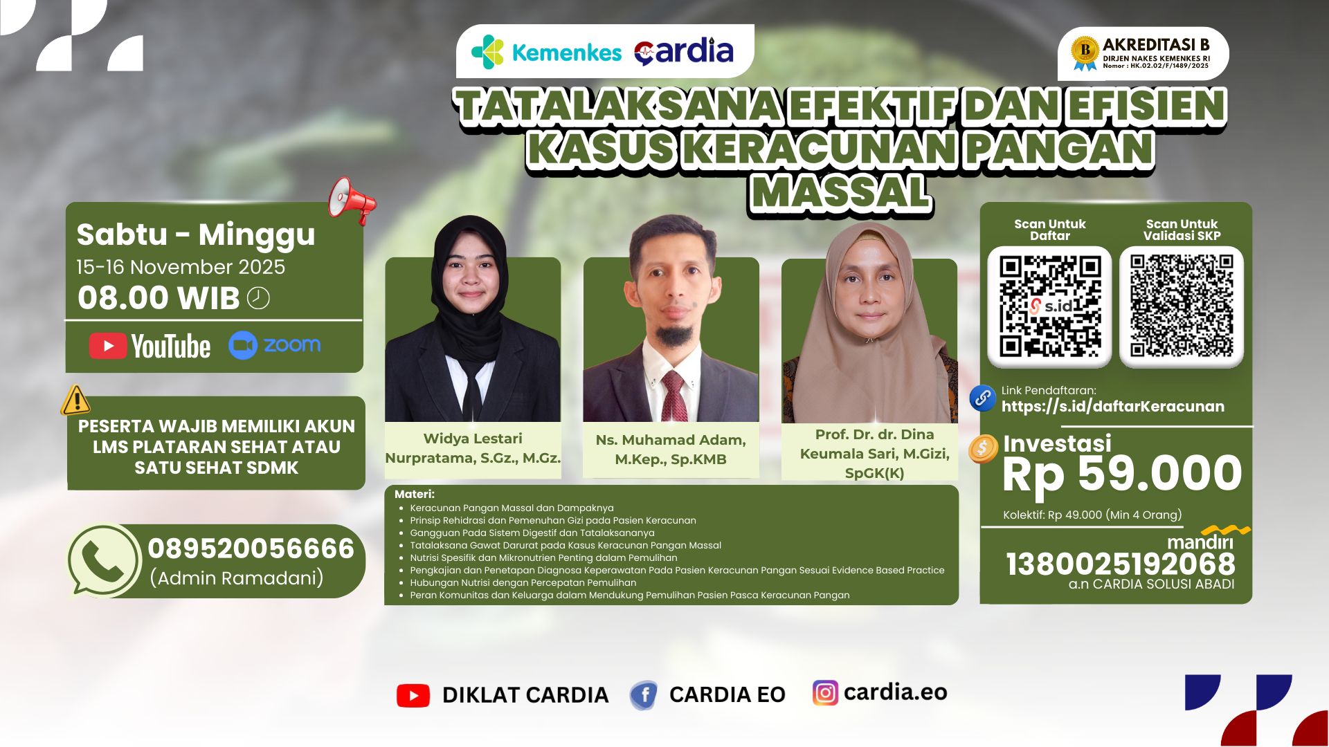 TATALAKSANA EFEKTIF DAN EFISIEN KASUS KERACUNAN PANGAN MASSAL Angkatan 1