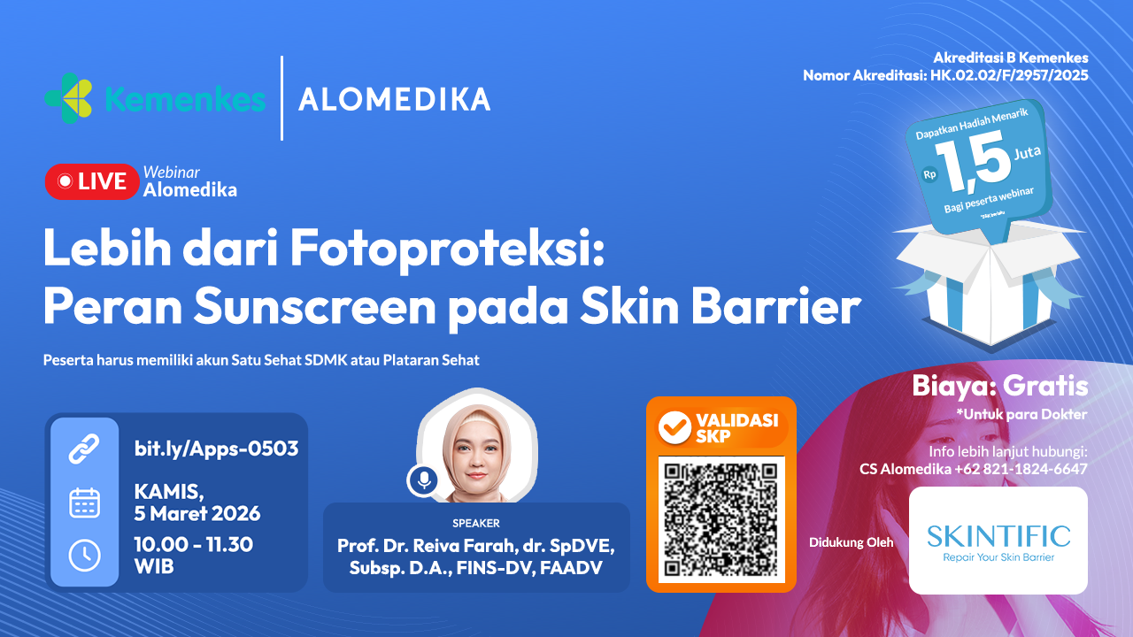 ALOMEDIKA Webinar - Lebih dari Fotoproteksi: Peran Sunscreen pada Skin Barrier  Angkatan 1