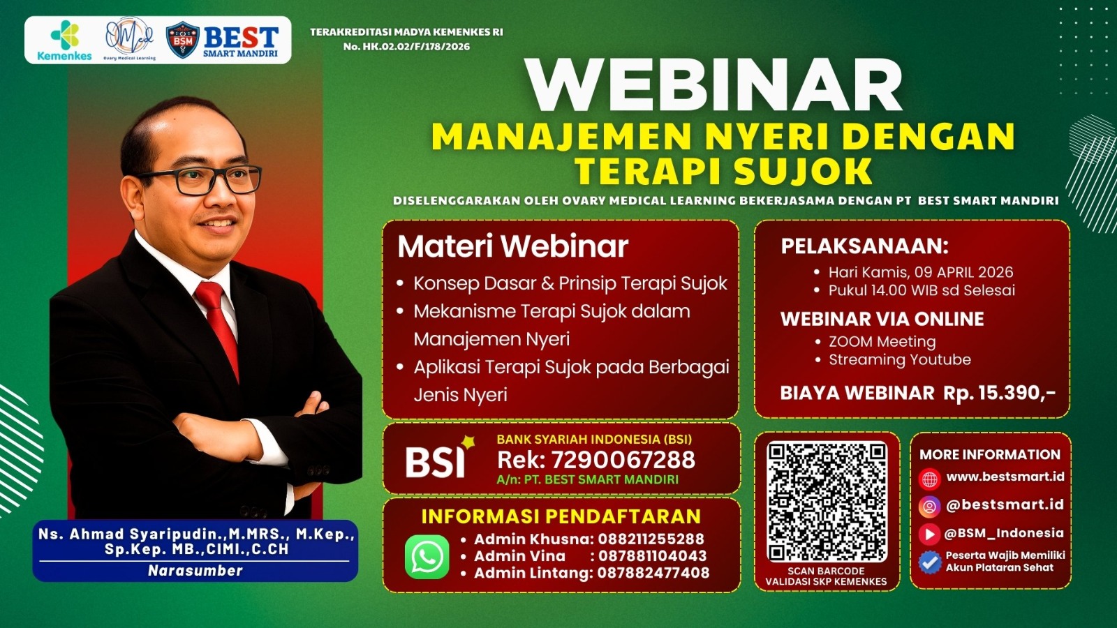 Manajemen Nyeri Dengan Terapi Sujok Angkatan 1