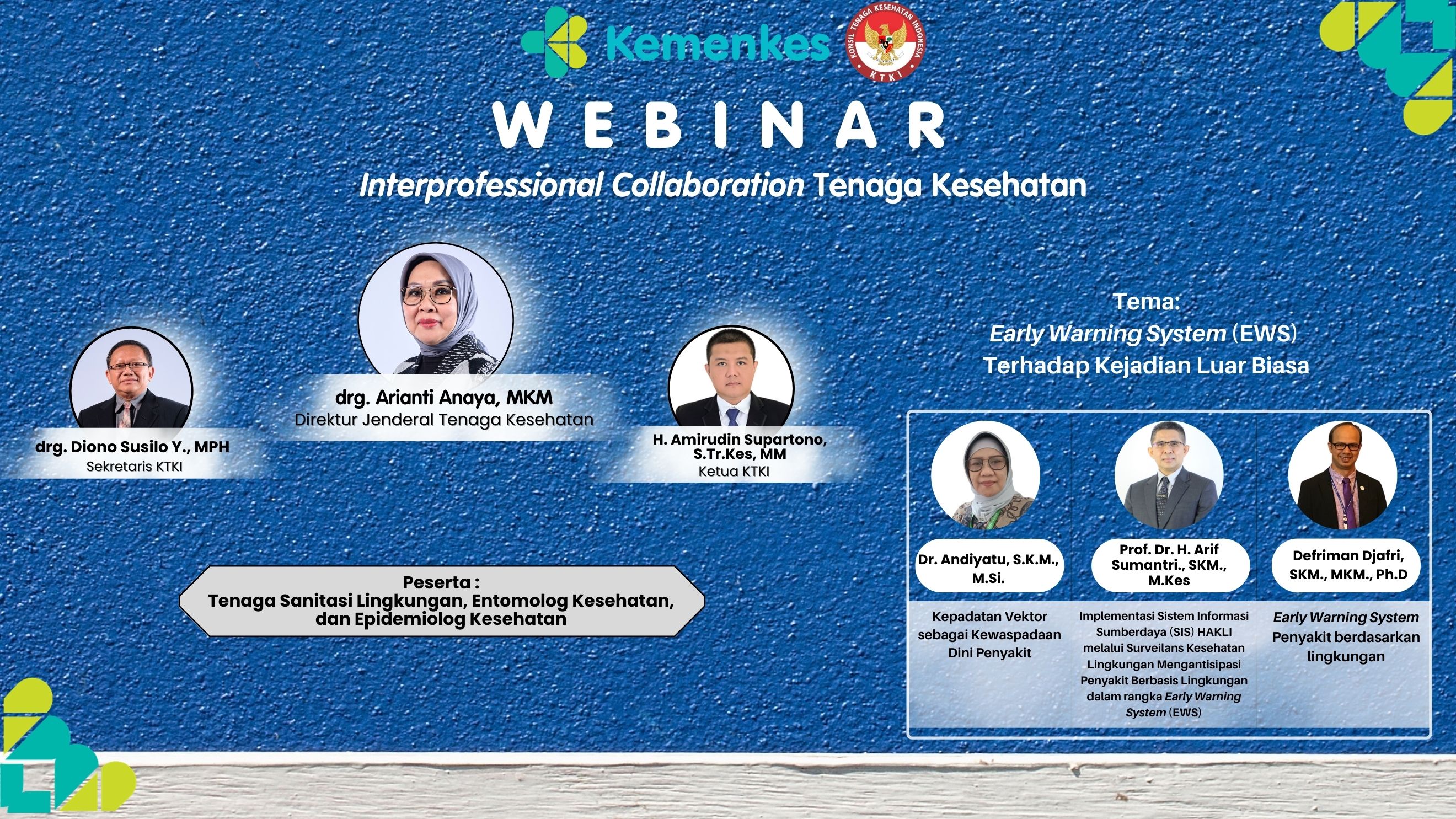 Webinar Early Warning System Terhadap Kejadian Luar Biasa